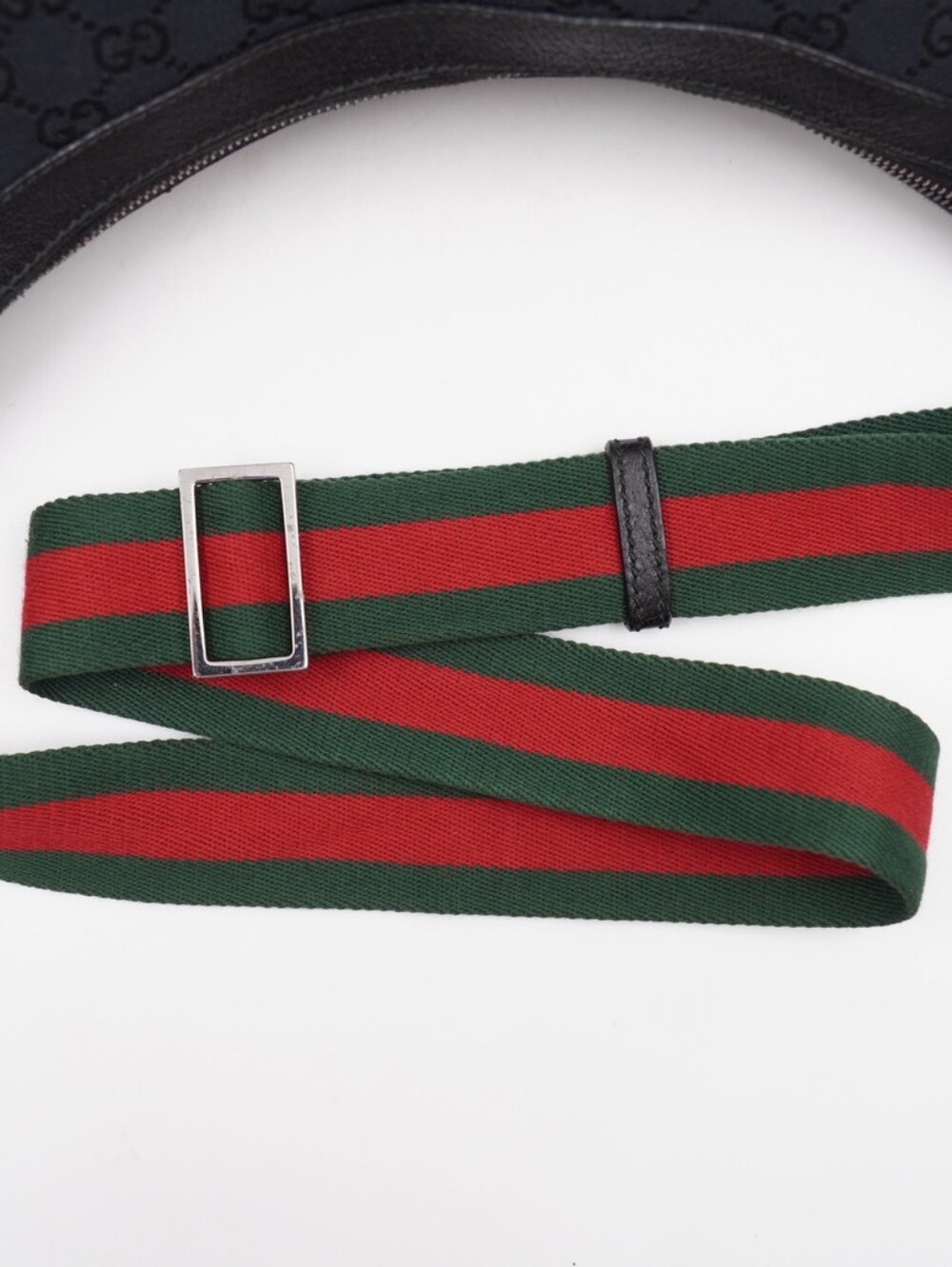 CN06 💗 Gucci GG Monogram Web halfmoon Large Crossbody - Picture 10 of 13